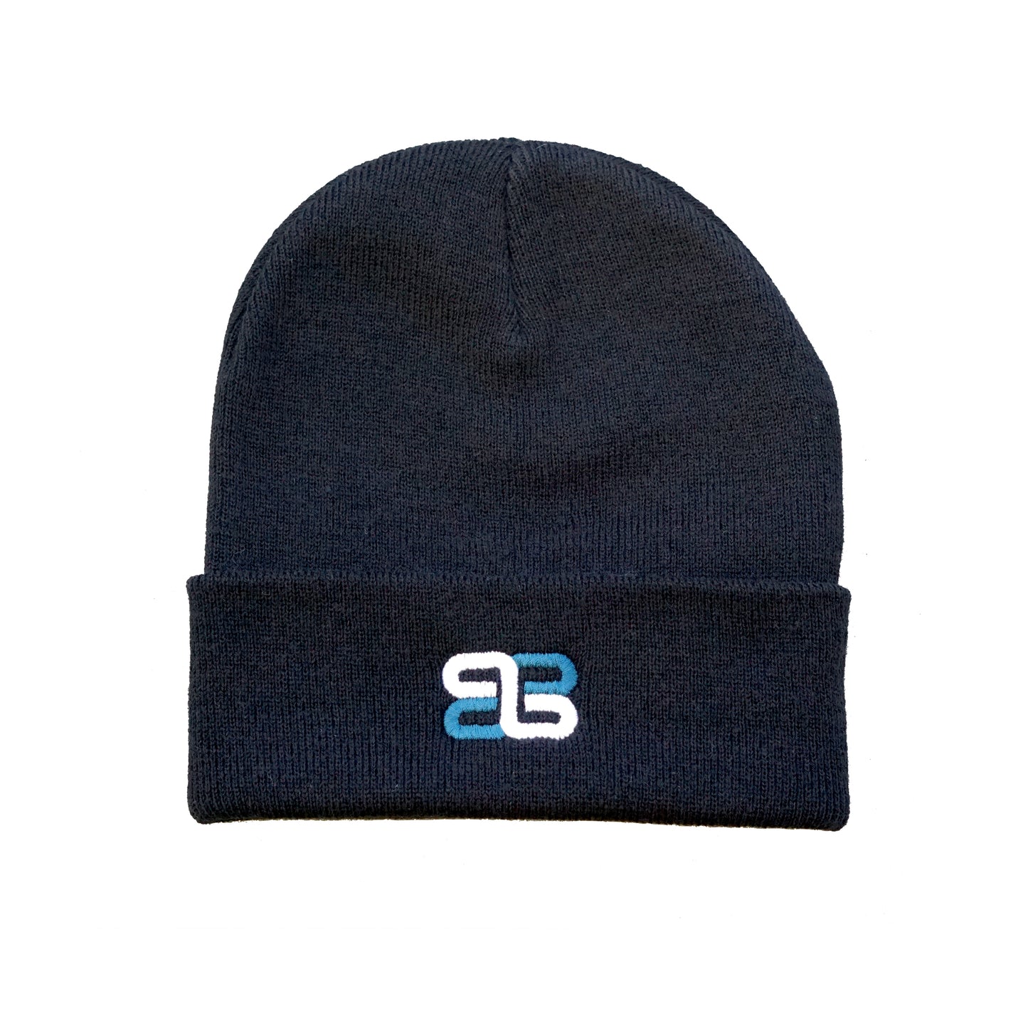 eclectic. black beanie w/ OG teal&white