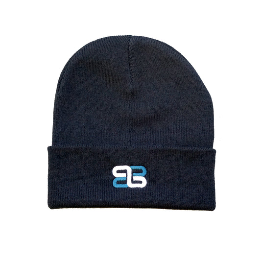 eclectic. black beanie w/ OG teal&white